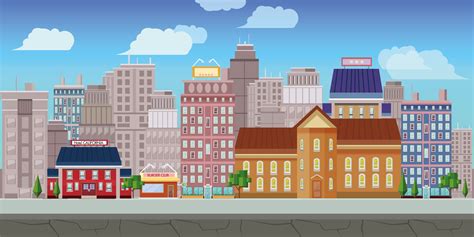 cartoon city background